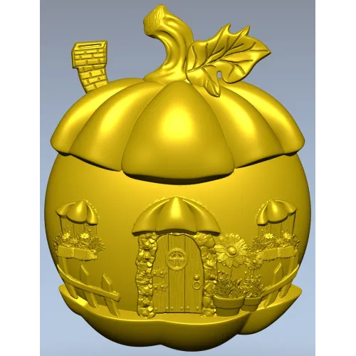 3D модель "Тыквенный домик" - STL для ЧПУ