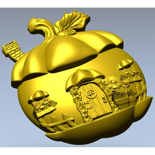 3D модель "Тыквенный домик" - STL для ЧПУ
