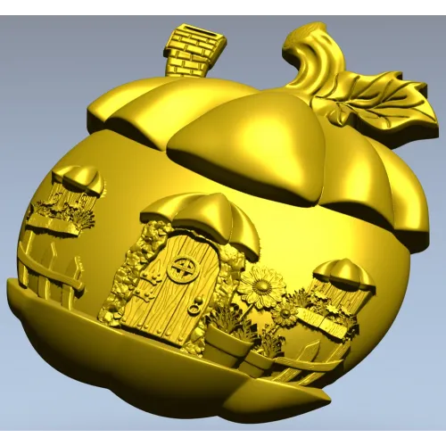3D модель "Тыквенный домик" - STL для ЧПУ