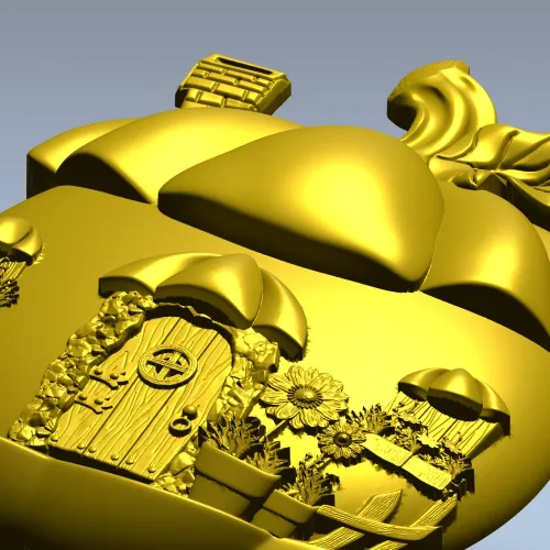 3D модель "Тыквенный домик" - STL для ЧПУ