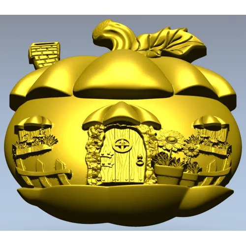 3D модель "Тыквенный домик" - STL для ЧПУ