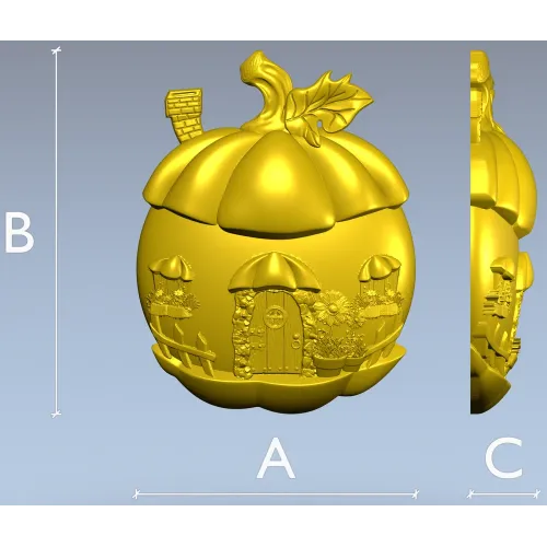 3D модель "Тыквенный домик" - STL для ЧПУ