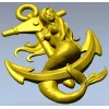 Русалка на якоре - 3D модель STL для ЧПУ фрезера