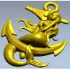 Русалка на якоре - 3D модель STL для ЧПУ фрезера