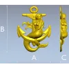 Русалка на якоре - 3D модель STL для ЧПУ фрезера