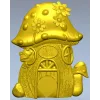 Toadstool Cottage - STL 3D model for CNC router