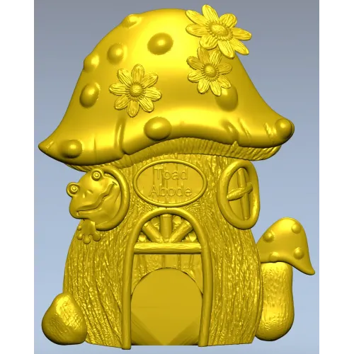 Toadstool Cottage - STL 3D model for CNC router