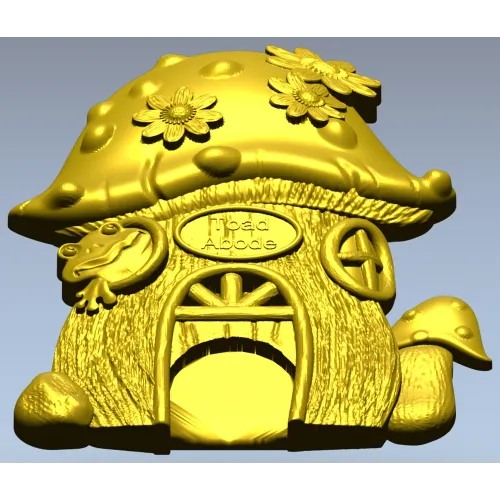Toadstool Cottage - STL 3D model for CNC router