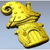 Fairy Mushroom Cottage STL Relief