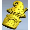 Fairy Mushroom Cottage STL Relief