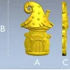 Fairy Mushroom Cottage STL Relief