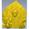 Oak Acorn Portal - high-relief STL 3D model for CNC milling
