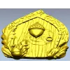 Oak Acorn Portal - high-relief STL 3D model for CNC milling