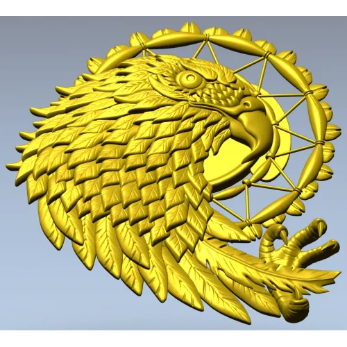 Орлиный Мечтатель - рельефная 3D модель в формате STL для ЧПУ