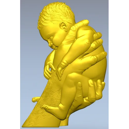 Ребёнок в ладонях - 3D модель STL для ЧПУ