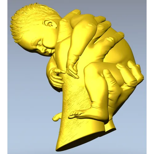 Ребёнок в ладонях - 3D модель STL для ЧПУ