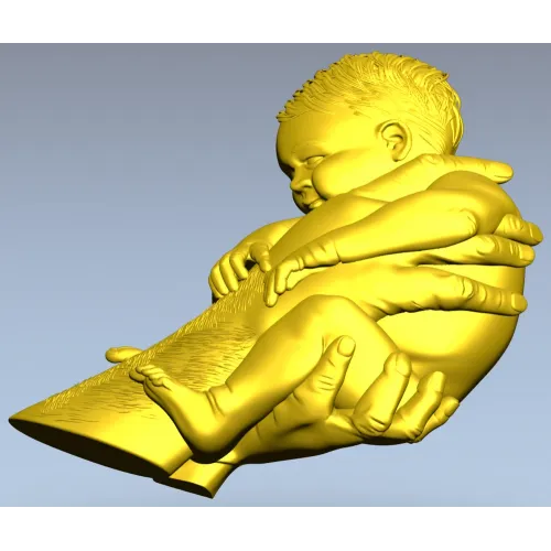Ребёнок в ладонях - 3D модель STL для ЧПУ