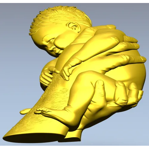 Ребёнок в ладонях - 3D модель STL для ЧПУ