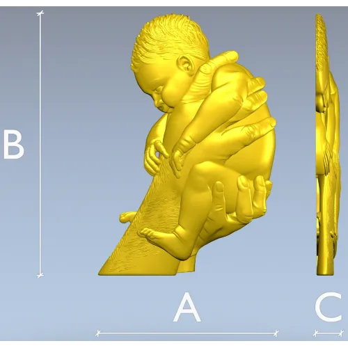 Ребёнок в ладонях - 3D модель STL для ЧПУ