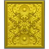 Sunflower Baroque Decorative Panel - STL model for CNC milling