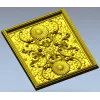 Sunflower Baroque Decorative Panel - STL model for CNC milling