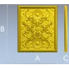 Sunflower Baroque Decorative Panel - STL model for CNC milling