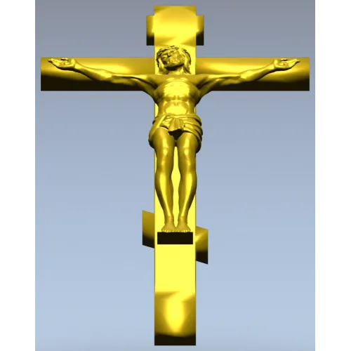 Распятие Иисуса Христа - 3D модель STL для ЧПУ