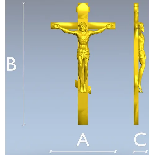 Распятие Иисуса Христа - 3D модель STL для ЧПУ