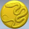 Медальон со змеёй - 3D модель STL для ЧПУ