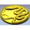 Медальон со змеёй - 3D модель STL для ЧПУ