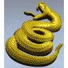 Coiled Viper - high-relief STL 3D model for CNC milling