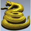 Coiled Viper - high-relief STL 3D model for CNC milling