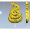 Coiled Viper - high-relief STL 3D model for CNC milling