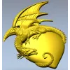 Страж Сердца - 3D модель STL дракон на сердце для ЧПУ
