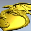 Страж Сердца - 3D модель STL дракон на сердце для ЧПУ