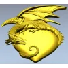 Страж Сердца - 3D модель STL дракон на сердце для ЧПУ