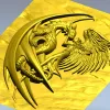 Панно "Лунный танец" - 3D модель STL ангел и дракон для ЧПУ