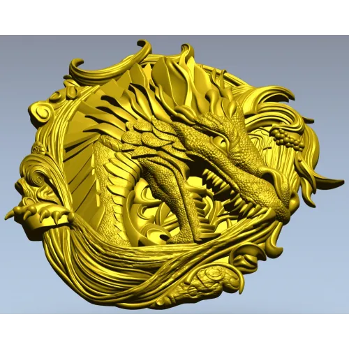 3D модель "Драконий Щит" - STL для ЧПУ