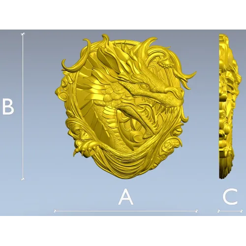3D модель "Драконий Щит" - STL для ЧПУ