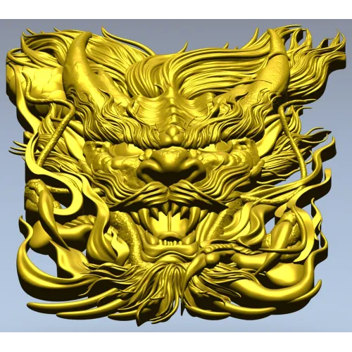 Embermane Dragon Head - high-relief 3D STL model for CNC carving