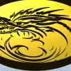 Dragon Wave Medallion - STL 3D Model for CNC