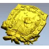 Панно-щит с собакой в лесу - 3D модель STL для ЧПУ