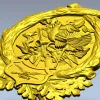 Охотничья эмблема в высоком рельефе - 3D модель STL