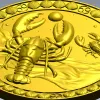 Медальон Морской рак - STL для ЧПУ