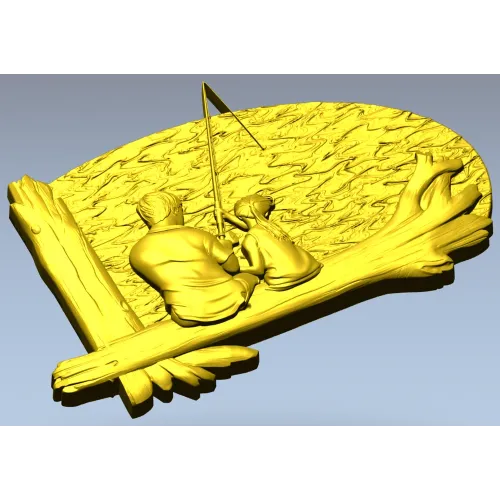 Рыбацкий вечер - 3D модель STL для ЧПУ