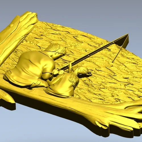 Рыбацкий вечер - 3D модель STL для ЧПУ