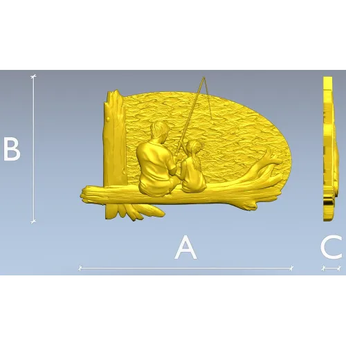 Рыбацкий вечер - 3D модель STL для ЧПУ