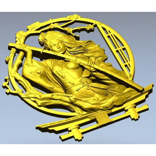 stl модель "Гейша-воительница" - 3d модель stl для ЧПУ