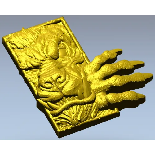 Wolf Paw Breakthrough - high-relief STL for CNC