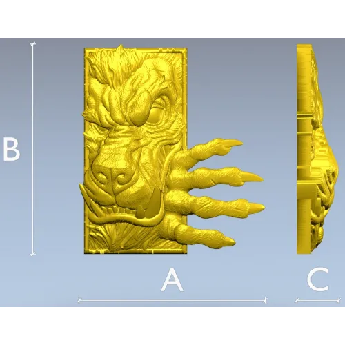Wolf Paw Breakthrough - high-relief STL for CNC